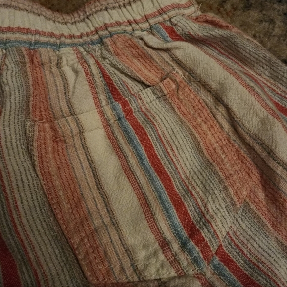 Per Se Striped Linen Blend Cuffed Shorts - Picture 7 of 13